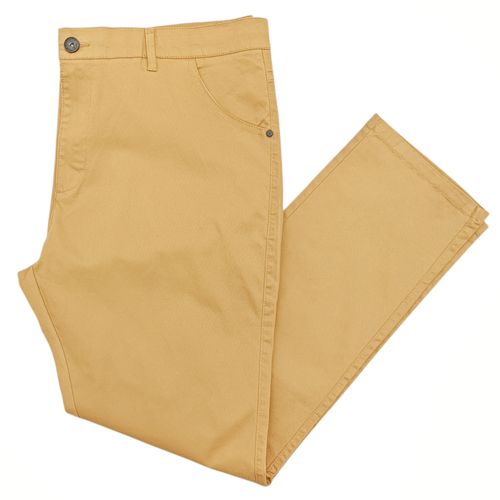 Pantalón slim plus size casual color caqui para hombre