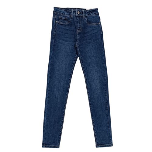 Skinny jeans color azul oscuro diseño lavado para mujer