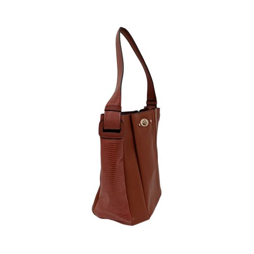 Cartera tote color rojo diseño con textura para mujer