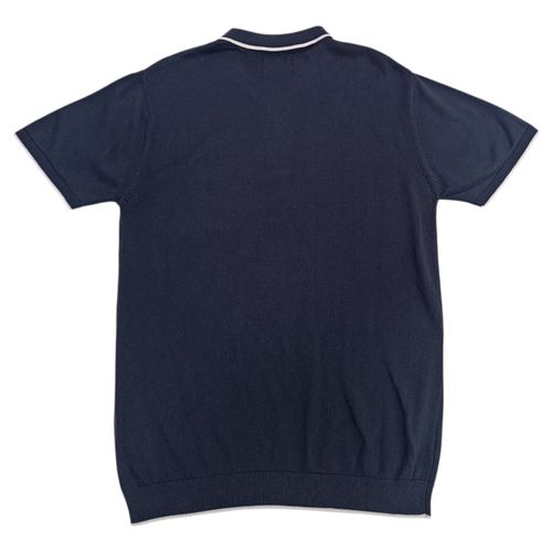 Camisa tipo Polo color azul de mangas cortas para hombre