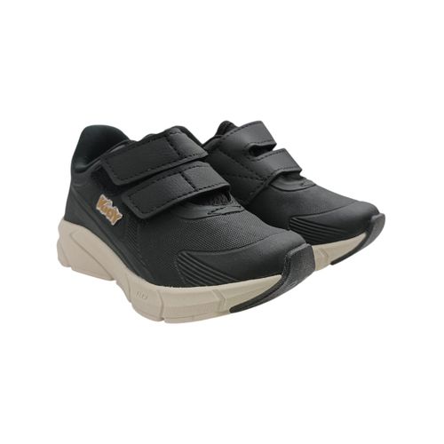 Sneakers deportivos color negro con cierre de velcro para niño