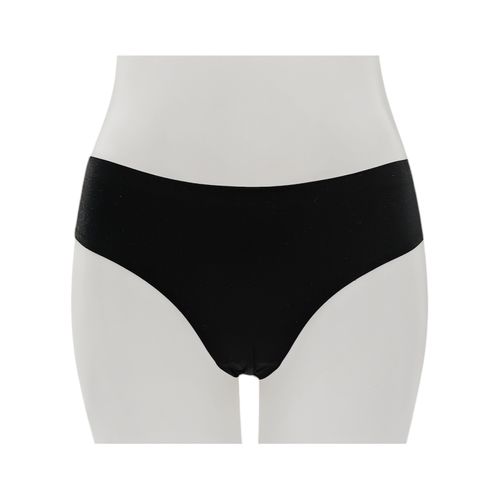 Panty tipo tanga color negro con detalle para mujer