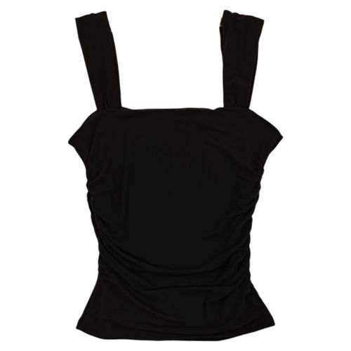 Blusa casual color negro de tirantes para mujer