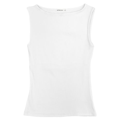 Blusa casual tipo tank top color blanco para mujer