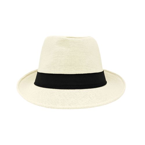 Sombrero casual color crema con relieve para hombre