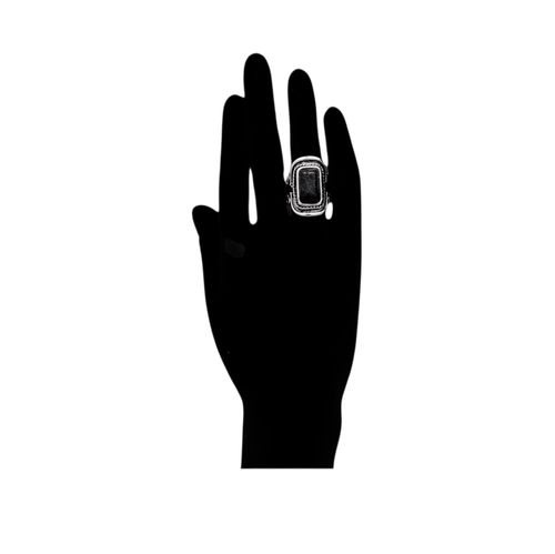 Anillo vintage con detalle de piedra en color turquesa para mujer
