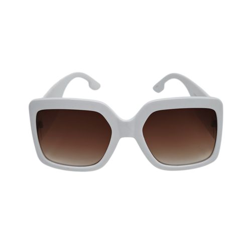 Lentes de sol cuadrados grandes de color blanco para mujer