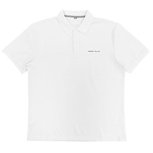 Camisa tipo Polo color blanco de ajuste de botones para hombre