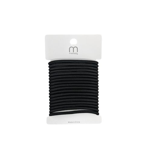 Set de colas para cabello color negro con diseño elástico para mujer