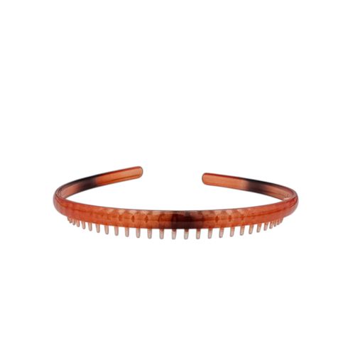Diadema color carey con diseño sólido para mujer