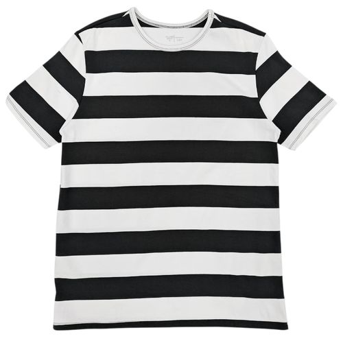 Camiseta rayada de mangas cortas bicolor para hombre