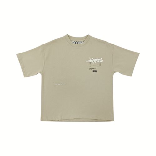 Camiseta color gris con estampado de gráficos para niño