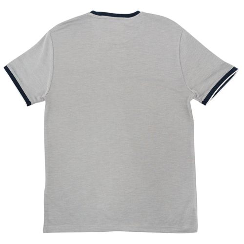Camiseta color gris de cuello redondo con mangas cortas para hombre