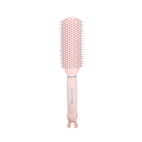 Cepillo rectangular para cabello color rosa para mujer