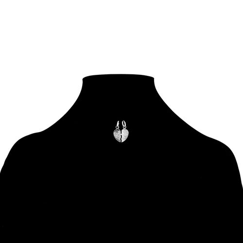 Dije con diseño de corazón divisible color plateado para mujer