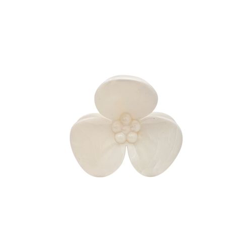Gancho con diseño floral decorativo color crema para mujer